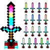 VOHESEA Spada di diamante con luce Craft, 17 colori, 40 cm, piccone di diamante Miner Game, lampada notturna ricaricabile con base rimovibile, lampada da comodino 2 in 1, regalo per bambini, cosplay