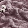 Exclusivo Mezcla Coperta in Mussola 100% Cotone, 6 Strati, Viola Prugna