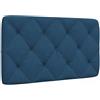 vidaXL Cuscino Testiera Blu 80 cm in Tessuto