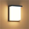 Klighten Kligthen LED Lampada da parete esterna, 3000K Lampada da parete interna, 30W Applique da esterno, IP65 Luce da parete esterna, Applique per terrazza, giardino, antracite