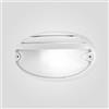 Prisma lampada plafoniera 5706 chip ovale 25 grill PL.21W E27 da parete per esterni bianca