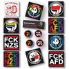 Generisch Set di 30 adesivi contro destra, 2 x 15 motivi FCK NZS, FCK AFD, azione antifascista, arcobaleno, ADHD distratto e tuttavia da I Tax & Eat the Rich I Anticapitalismo (set30)