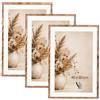 Velora Home&Living VELORA H&L Set da 3 Cornici Foto Legno Bruciato 40 x 60 cm - Cornici in Legno con Plexiglass Trasparente, Portafoto da Parete, Cornici per Poster, Fotografie, Puzzle, Diplomi e Certificati