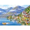 DCIDBEI Square Diamond Painting Paesaggi Mediterranei 50x40cm Quadrato Paesaggio Mare Puzzle con Perline Rurale