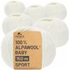 HANSA-FARM Alpaca 100% in Oltre 50 Colori (Non Punge) - Set 300g (6 x 50g) - Lana Baby Alpaca Morbida per Maglieria e Uncinetto in 6 Spessori - Gomitoli Natura