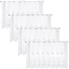 Chingcoo 3 tende a pannello, 130 x 45 cm, colore bianco semitrasparente, con fiori ricamati, per soggiorno e camera da letto