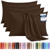 Utopia Bedding - Federe Set Di 4 Copricuscino - 50 x 75 cm - Marrone