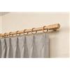 HOME ZEN HOUSEHOLD LINEN Bastone Tenda Estensibile 120-210 cm Effetto Legno | Marrone chiaro | 4 Colori Disponibili, Anelli Inclusi, Supporti di Fissaggio, Diametro 16-19 mm, Facile Installazione