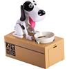 LUFEIS Salvadanaio a Forma di Cagnolino, Salvadanaio Cane Elettronico, SalvadanaioCane Mangia Soldi, Salvadanaios a Forma di Cane, Salvadanaios per Bambini Maialino Regalo di Compleanno - Bianco
