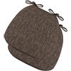 VEAI Cuscini per Sedie da Cucina con Cinghie Set 2/4/6 Cuscini di Seduta, Confortevole Cuscini Sedie Cucina Trapezio 43 * 41 * 35cm Cucina Lavabili Antiscivolo(Color:A5,Size:2pcs)