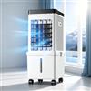 Generico Ventilatore rinfrescante evaporativo 3 in 1,Ventilatore umidificatore portatile raffreddato ad acqua con telecomando, 3 velocità, timer da 7,5 ore e oscillazione a 120°, serbatoio dell'acqua da 15 L