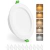 HOMEOW Faretti Led da Incasso per Cartongesso 10W, Foro 115mm - 130mm