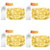 ENLACE 4 catene luminose a batteria, timer, 1 m, 10 LED, bianco caldo, filo