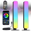 Aicharynic 2 pezzi RGB LED Lightbar - TV retroilluminazione con app e controllo remoto, sincronizzazione musicale, dimmerabili per PC da gioco, monitor e decorazione della stanza - Illuminazione