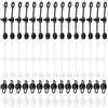 NBEADS 200pz Bottone A Pressione in Plastica USA e Getta, Portachiavi Connettore Linguetta Clip A Scatto Chiusura A Bottone Braccialetti per Braccialetti Impermeabili Abbigliamento, Nero/Bianco