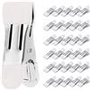 Cowdro Confezione da 30 mollette resistenti in metallo da 5,5 cm, mollette da bucato per asciugare foto, bucato, mollette per sacchetti per alimenti, cucina, in acciaio inox con gomma, colore: bianco