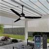 TRUYOK Ventilatore da soffitto con luce e telecomando IP65 impermeabile da soffitto ventilatore da soffitto LED silenzioso reversibile dimmerabile 6 velocità Ceiling Fan with Light Modern DC per camera da