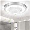 Litglobe Ventilatore da Soffitto con Luce,50W Ventilatore da Soffitto con Luce e Telecomando & APP,Ultra-Silenzioso|6 Velocità| Motore DC Reversibile|Dimmerabile Plafoniera con Ventilatore,Ø51cm