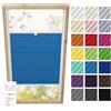 Estika Tenda plissettata per finestra da tetto Velux con foratura - Modello: SK06 - Colore del tessuto: Blu - per interni, protezione solare