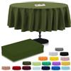 YAAVAAW Confezione da 4 tovaglie in plastica verde scuro per tavoli rotondi, 213 cm, tovaglie di carta decorative per feste, usa e getta, copritavola verde per decorazioni feste, picnic, baby shower