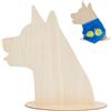 AHANDMAKER Espositore a forma di cane in legno per animali domestici, in compensato, per sciarpe, piccoli oggetti di scena per fotografie, facile installazione, per accessori per cani, bandana