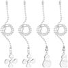 PATIKIL 4 Pezzi Set di Catenelle Ventilatore da 13 Pollici Colore Argento