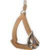 Logbuch-Verlag Barca a vela in legno da appendere, 13 x 11 cm, barca in legno di mango con corda, decorazione marittima