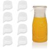 Walgett Confezione da 8 coperchi elasticizzati in silicone extra piccoli, 4,1 cm, riutilizzabili, per barattoli da 4,1 cm a 4,8 cm