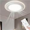Generic Ventilatore da Soffitto con Luce 60W, Ventilatore da Soffitto Senza Pale da 20 Pollici con Telecomando e 6 Velocità - LED Dimmerabile da 4800LM, Motore DC Reversibile Silenzioso per Camera da Frosted