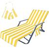 FANSU Telo Mare per Lettino Spiaggia Piscina, Microfibra Asciugamano Mare con Tasche, Ultra Absorbent/Asciugatura Veloce/Portatile, Ideale per Asciugamano da Viaggio Bagno Sportivo