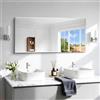 NIMURY Specchio da parete rettangolare 60x120 cm senza cornice, angoli retti, bagno camera letto soggiorno, orizzontale/verticale