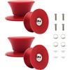 Ruidee 4 Pezzi Cucina Manopole Coperchio Manopole di Ricambio per Coperchio Pentola Pomello Universale di Ricambio Manopole di Universali Resistenti in Silicone al Calore Rosso(GGSB/Red)