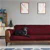 AQPET Smarty copridivano copri divano universale Impermeabile Imbottito Protezione da Animali Resistente allo Sporco,2 posti 180x220 cm, Bordeaux