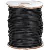 CREATZONE Cordino cerato in poliestere, 2 mm, 80 m, colore: nero, filo cerato | Cordino rotondo superficie liscia, per tessitura annodatura bracciali collane