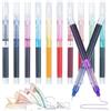 AUAUY 12 Pz Penne Gel, 0.5MM Penna Roller ad Asciugatura Rapida, 12 Colori | Inchiostro Liquido Scorrevole, Penne Gel Multicolore, per Casa, Ufficio, Scuola