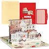 joyoldelf Biglietto pop-up di Roma, buono da viaggio 3D, biglietto regalo per visitare l'Italia