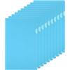 PATIKIL Cartellina a L Formato A4, 10Pz Buste Porta Documenti in Plastica Maniche Giacca Cartella Portadocumenti Copertine Trasparente per Ufficio, Azzurro