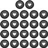 PATIKIL 24mm Plastica Libro Rilegatura Disco, 22pz Rilegato Espansione Disco Cuore Raccoglitore orings per Fai-da-Te Notebook Agenda, Nero
