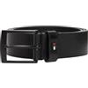 Tommy Hilfiger Cintura Uomo Adan 3,5 cm Cintura in Pelle, Nero (Black), 135 cm