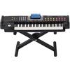 MNDPOAATY Modello di organo elettronico in miniatura, strumenti per casa delle bambole, mini pianoforte decorativo in legno con supporto, elegante decorazione musicale artigianale per la