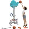 AIYAPLAY Canestro Basket Bambini 3-6 Anni 5 in 1, Tema Pesce, Multicolore