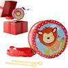 Générique Drum for Kids | Wooden Musical Game | 5.9in Adjustable Strap Toy | 5,9 in Regolabile, cinghia per la percussione per 2-5 anni vecchio ragazzo ragazza precoce educazione compleanno Home Nursery