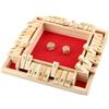 ACTOYS Shut the Box, Giochi da Tavolo, Dadi da Gioco con 2 Dadi, Gioco per 4 Giocatori, Classico Gioco da Tavolo, giochi da tavolo, Gioco di Matematica per bambini e adulti (A)