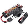 Traxxas - Caricatore 2969 G + 1 x NI-MH 8,4 V 3000 mAh 2923X lungo