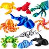 Dutown 10 Pezzi Animali Marini Stampati in 3D, Figure Articolate con Giunture Mobili, Giocattoli Antistress Fidget Toys, Animali di Mare, Giocattoli Sensoriali, Regalo per Bambini e Adulti
