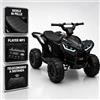 TOYSCAR Quad Elettrico per Bambini 12V Falcon X, Quad Bambini 3-5 Anni, 2 Motori 35W, Telecomando, Sedile in Pelle, Fari LED, MP3 USB, Ruote off-Road