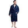 CityComfort Vestaglia Uomo Invernale in Pile (XXL, Blu Navy)