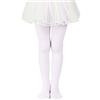 Zando Collant da danza per ragazze, collant per la scuola, leggings termici per bambini, età 1-14 anni, bianco, 3-6 Years