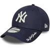 New Era Berretto da baseball 9Forty Visor Script MLB New York Yankees per adulti, colore blu navy