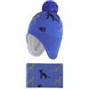 LACOFIA Cappello e Sciarpa Invernale per Bambino Berretto a Maglia con Copriorecchie Neonato Cappellino e Scaldacollo Lavorato Bimbo con Fodera in Pile